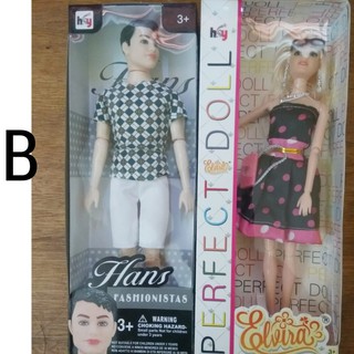 Boneka Barbie Couple Pivotal Hans Elvira  Sepasang Mainan 