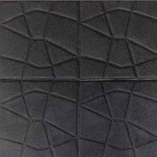 WALLPAPER FOAM 3D STICKER DIAMOND 70CMX70CM WALLPAPER DINDING-BLACK 6MM