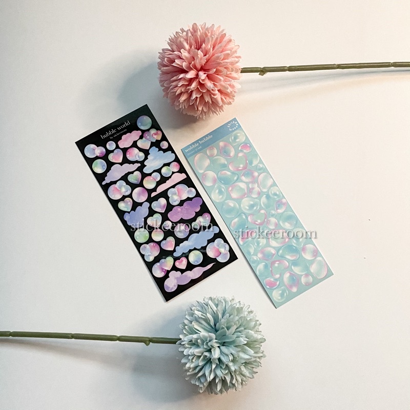 

bubble series - sticker set / stiker sheet for journaling , polcos, decoration, etc