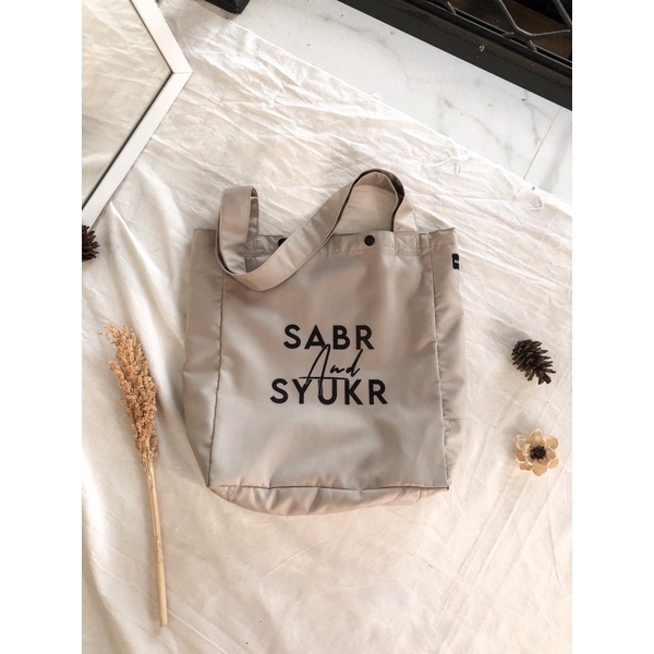 Sabr and Syukr | Lana Bag | Totebag Katun Drill(Twill) | Totebag Kajian | Totebag Dakwah