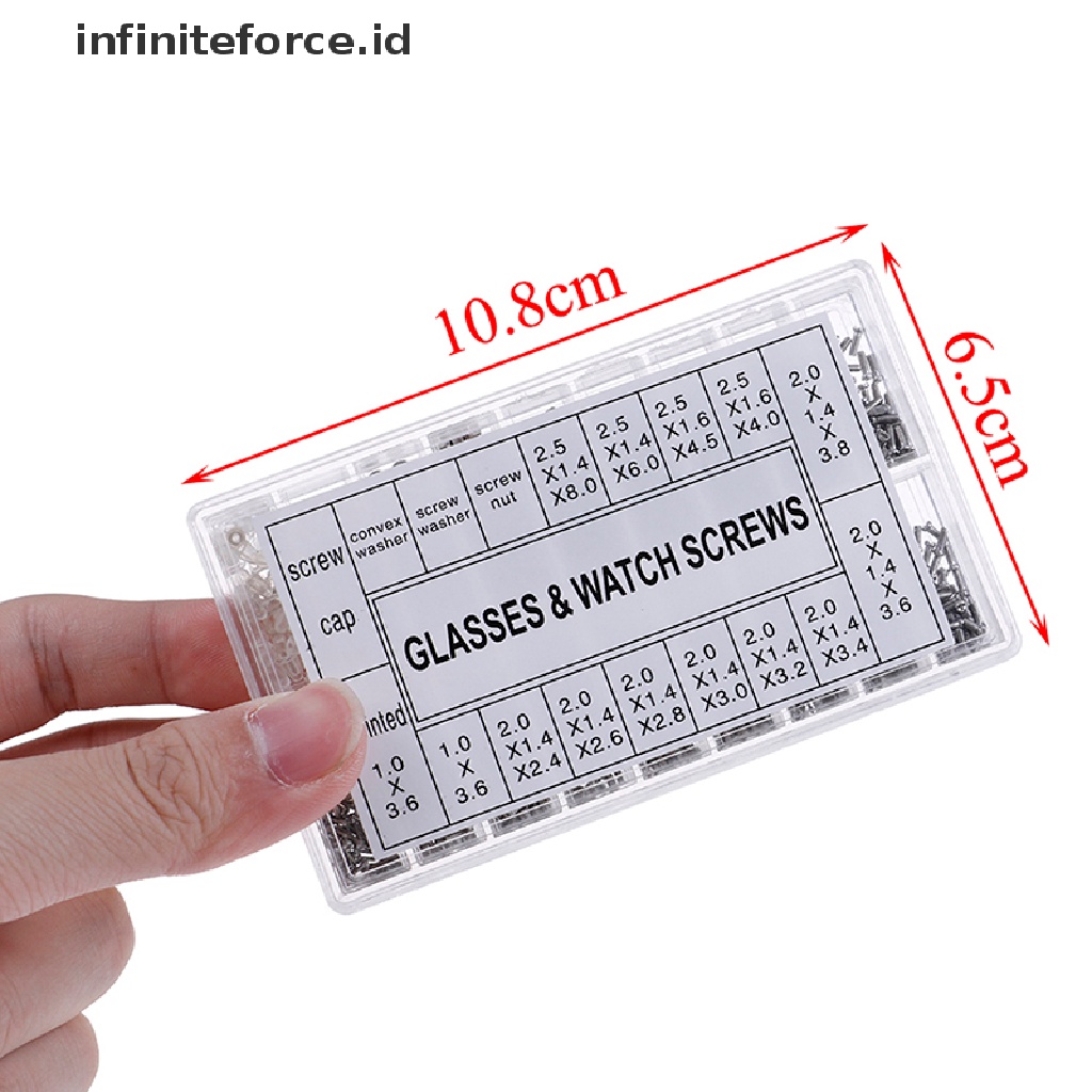 (Infiniteforce.Id) 1000pcs / Set Sekrup + Mur + Baut Untuk Reparasi Kacamata