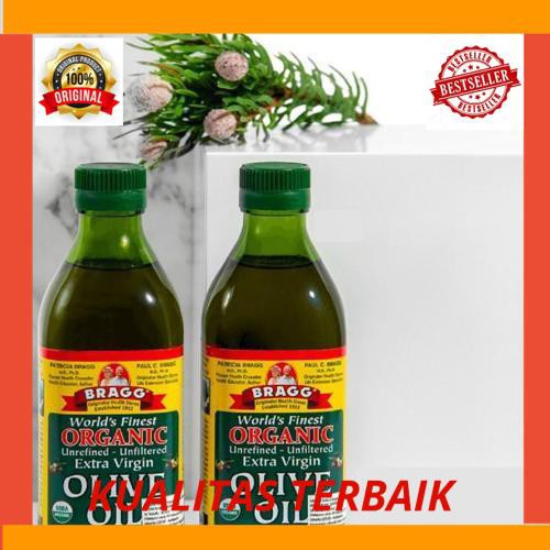 

New Bragg Organic Extra Virgin Olive Oil - Resmi BPOM - 473 ml