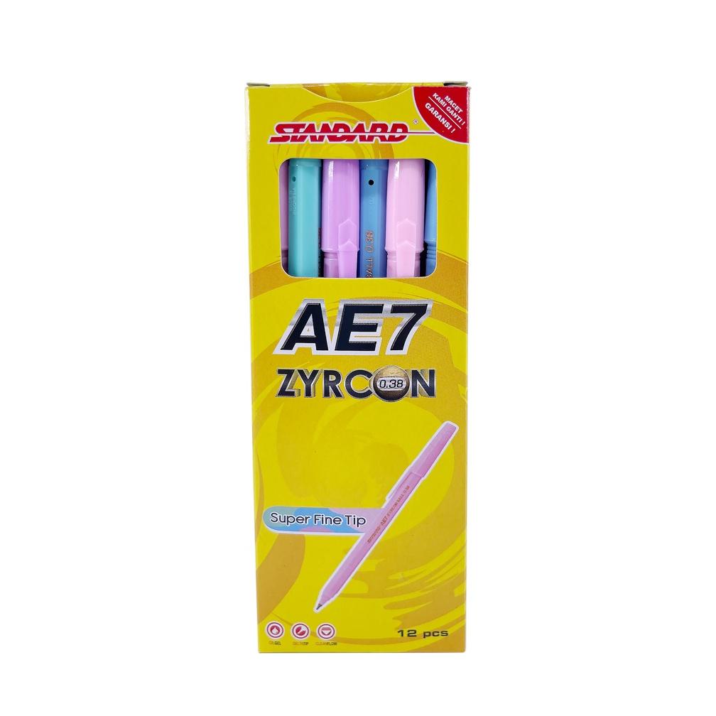 

[(BAYAR DITEMPAT) Standard Pen - AE7 Zyrconball Isi 12 pcs ( Pulpen, Pena, Ballpoint )