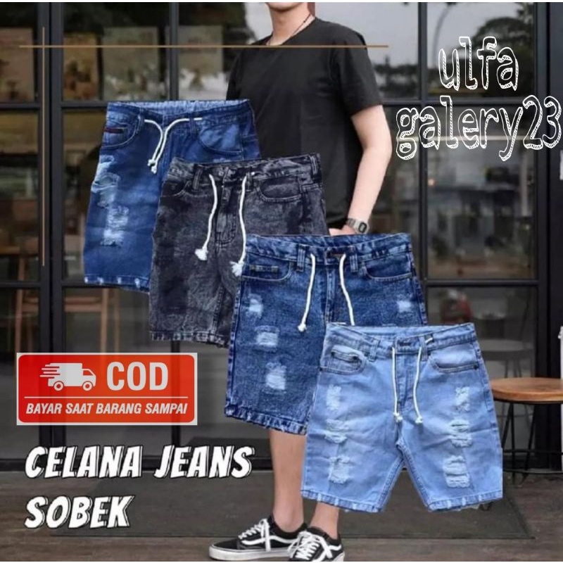 Celana Pria Pakaian PANTS Celana Cowok Slimfit MEN Bawahan F2O3 Fashion Casual Jeans Robek Levis JUM