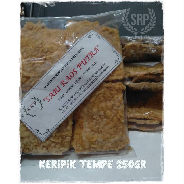 

KERIPIK TEMPE BANDUNG 250gr , Keripik Tempe Khas Bandung Barat , Keripik Tempe Sari Raos Putra