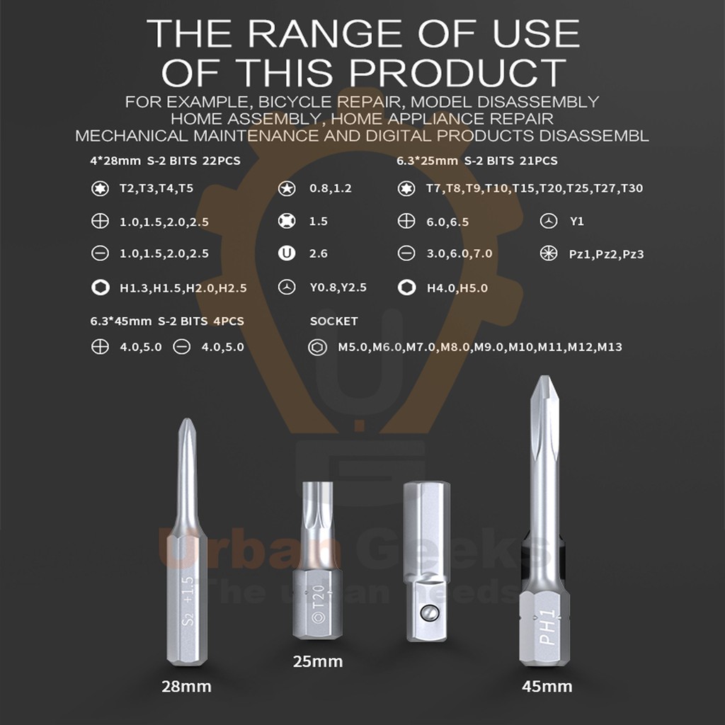 Multifunction Screwdriver Repair Tool Set ORI Jakemy JM-6125 60-in-1