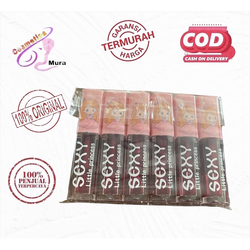 [ harga per 6 pcs ] sexy lip tint mini original - liptint best seller sexy liptin