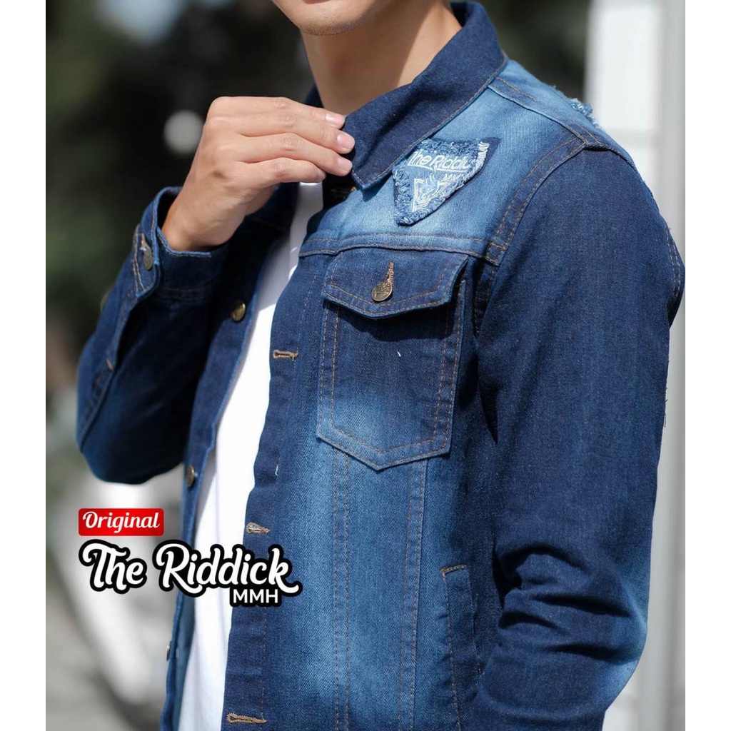 JAKET JEANS PRIA WANITA DENIM LEVIS KANCING THE RIDDICK COWOK CEWEK
