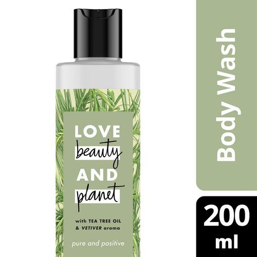 Love Beauty & Planet Sabun Mandi Tea Tree Oil & Vetiver Body Wash Gentle Detox 200ml