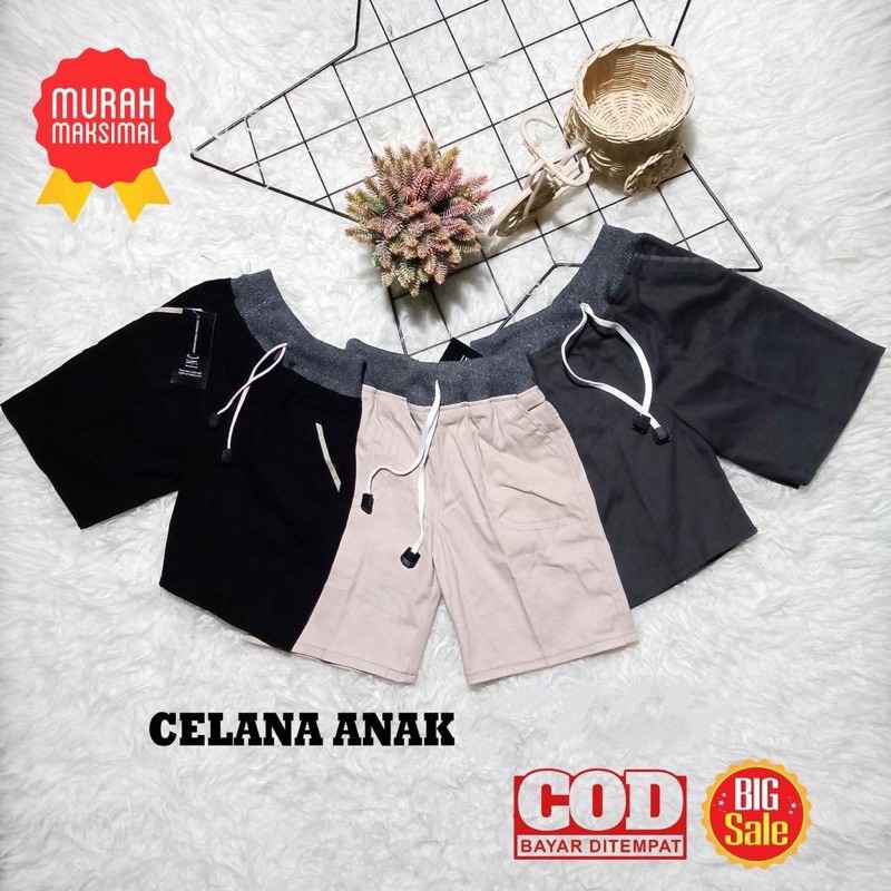 Celana Pendek Anak Laki Laki Cowok Usia 3 4 5 6 7 8 9 10 11 12 Tahun Harian