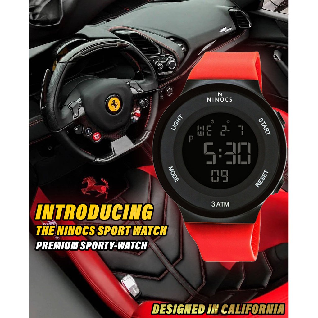 Jam Tangan Digital Pria NINOCS Sport - Asli & ORIGINAL