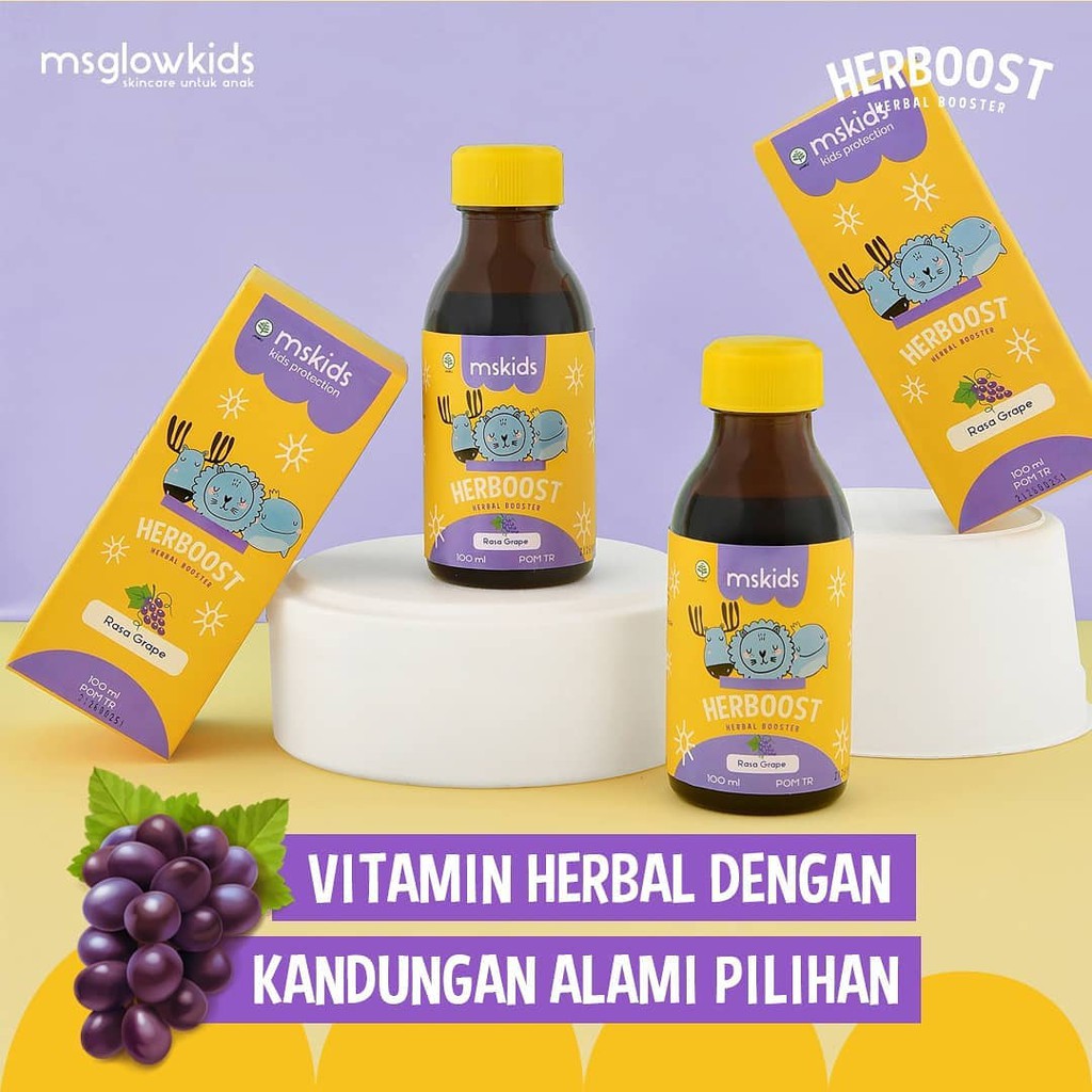 MS KIDS HERBOOST GRAPE FLAVOR VITAMIN ANAK 100ML