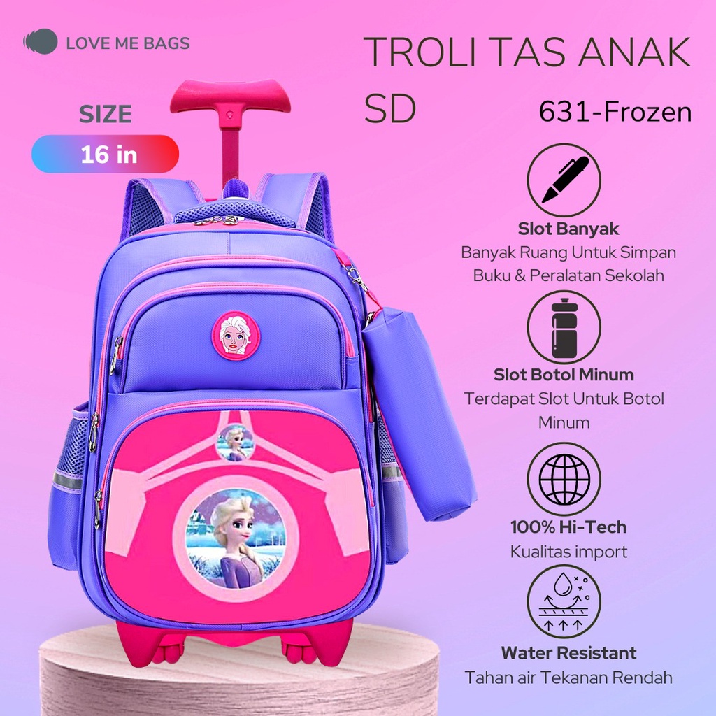 LMB Tas Troli Anak Sekolah Perempuan SD model terbaru import 2022 premium Karakter lucu Unicorn rainbow Tas troli anak perempuan sd besar Ransel troli anak perempuan unicorn Tas anak perempuan sekolah murah Tas anak karakter lucu