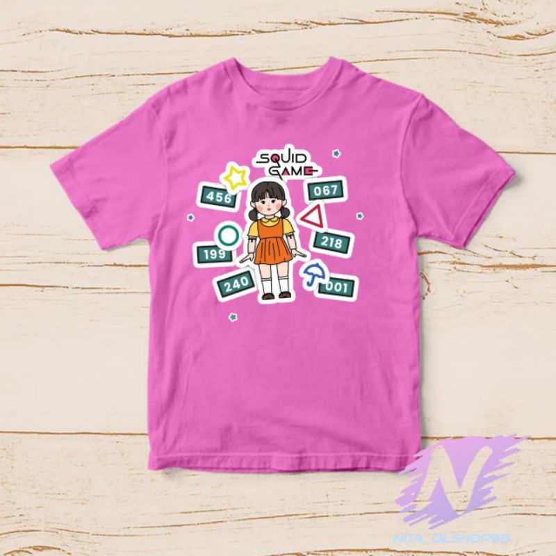 kaos squid game baju squid game kaos anak baju anak