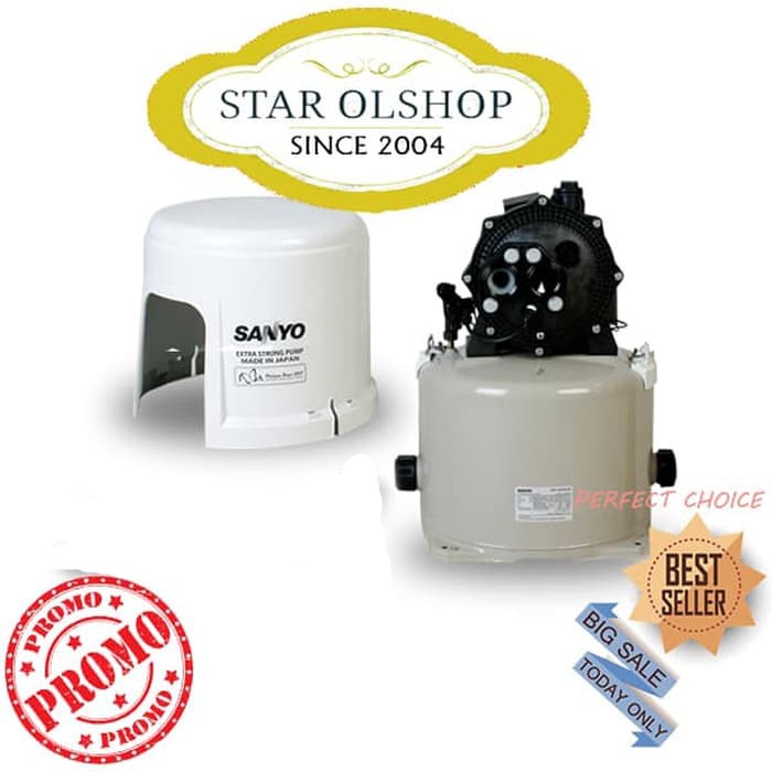 Garansi pompa air Sanyo PD H255 JP Non mata jet original asli otomatis automatic jet pump