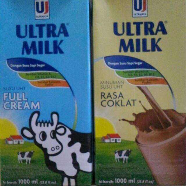 

Ultra Milk 1 Liter / 1000ml Full Cream/Coklat