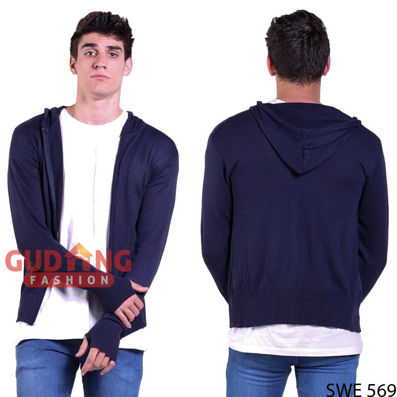 Jacket Zipper Hoodie Rajut - SWE 569