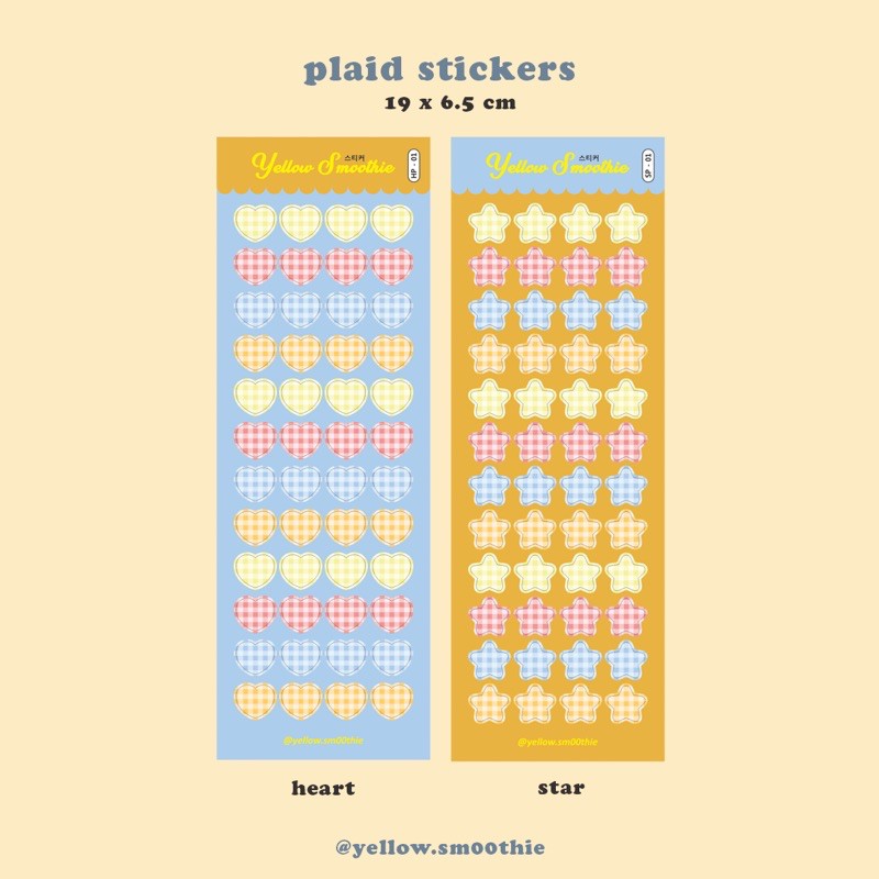 

PLAID STICKERS by yellow smoothie