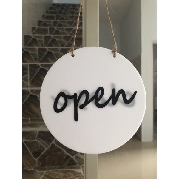 Papan Pintu Open Close Gantung/ Door Sign Block open close cafe/resto