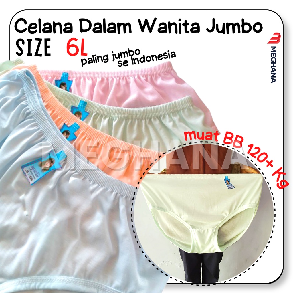 Celana Dalam Wanita Super Jumbo L-10L muat sampai BB 130 Kg | CD Wanita | CD Wanita Bigsize