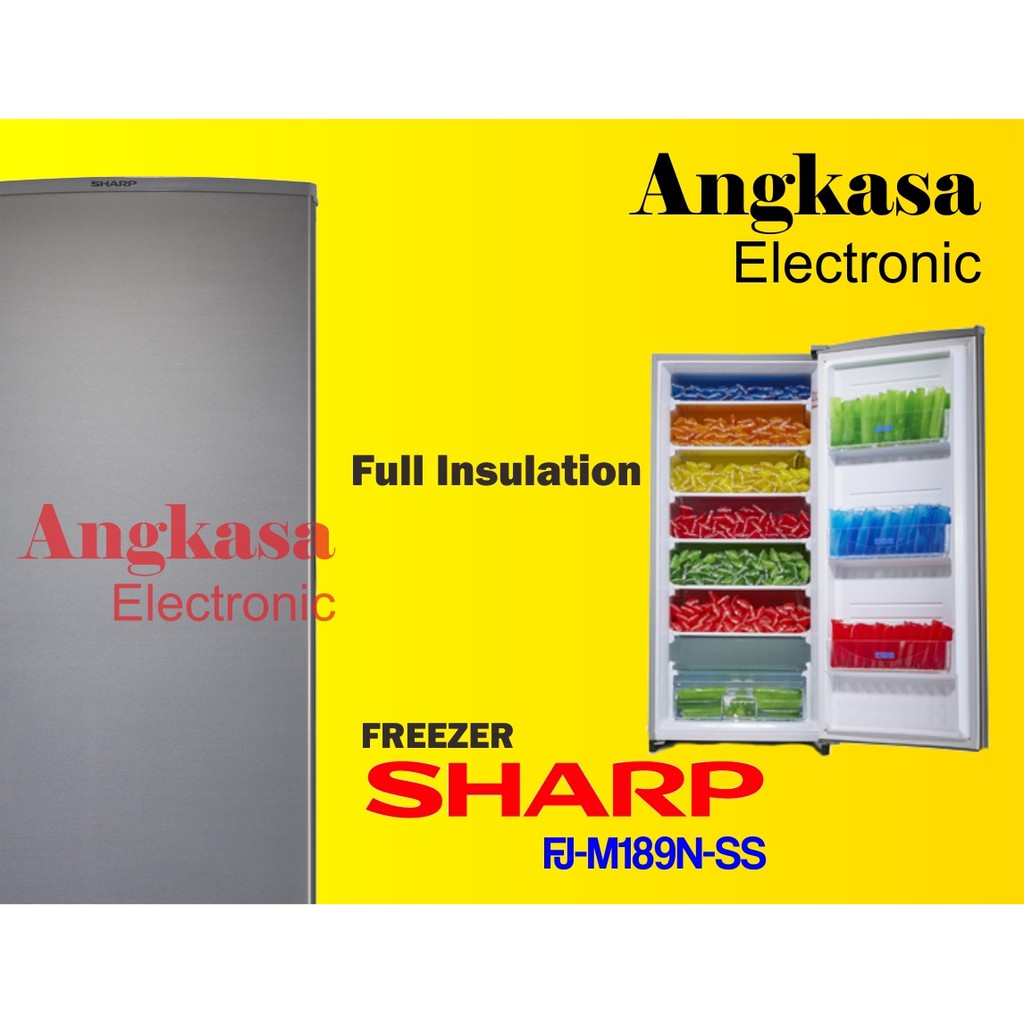 Terlaris Freezer Sharp FJ-M189N-SS / FJM189N-SS / FJM189SS / FJ-M189NSS