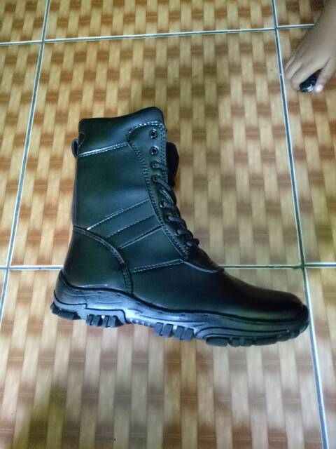 Sepatu pdl tali resteng hitam tni al ad