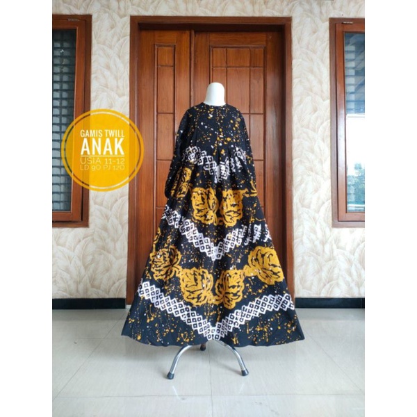 gamis Twill anak tanggung