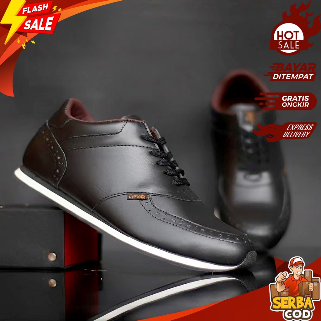 EXTREME_CORPS - Sepatu Casual Sneaker Unisex Sporty Bahan Asli Kulit Sapi Premium 100% Original - Se