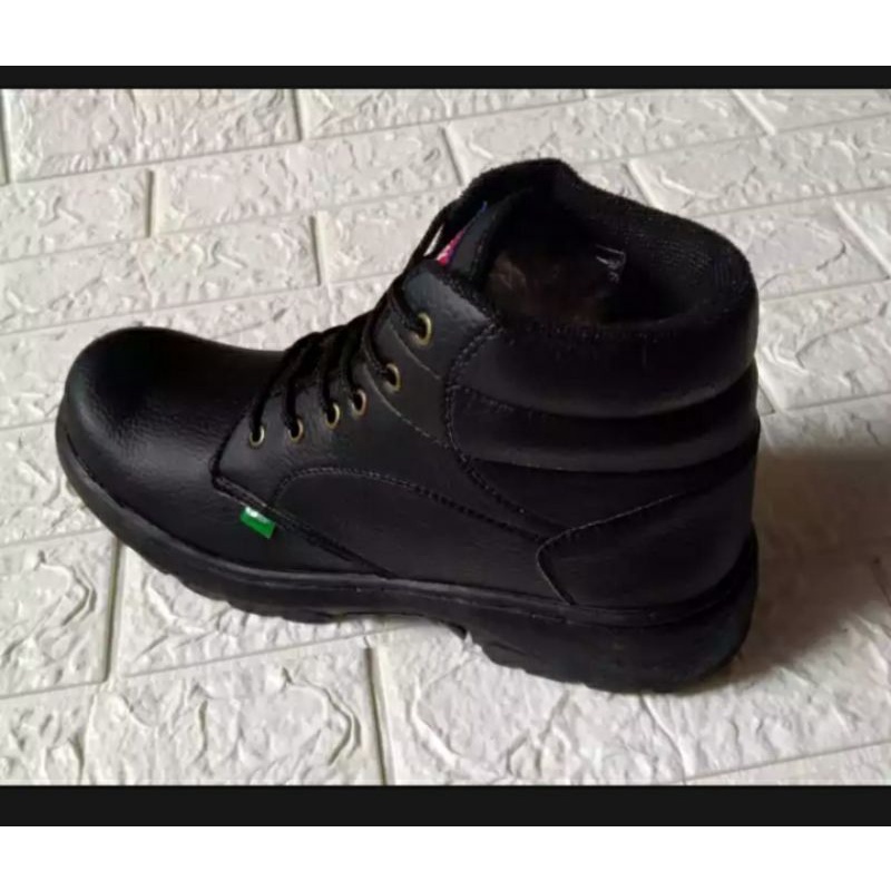 sepatu safety murah boot tali Hitam