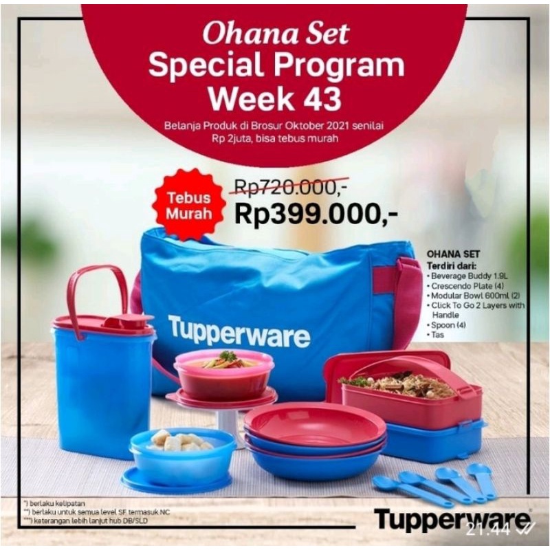 Ohana Set/Ohana/Ohana Tupperware/Ohana set Tupperware