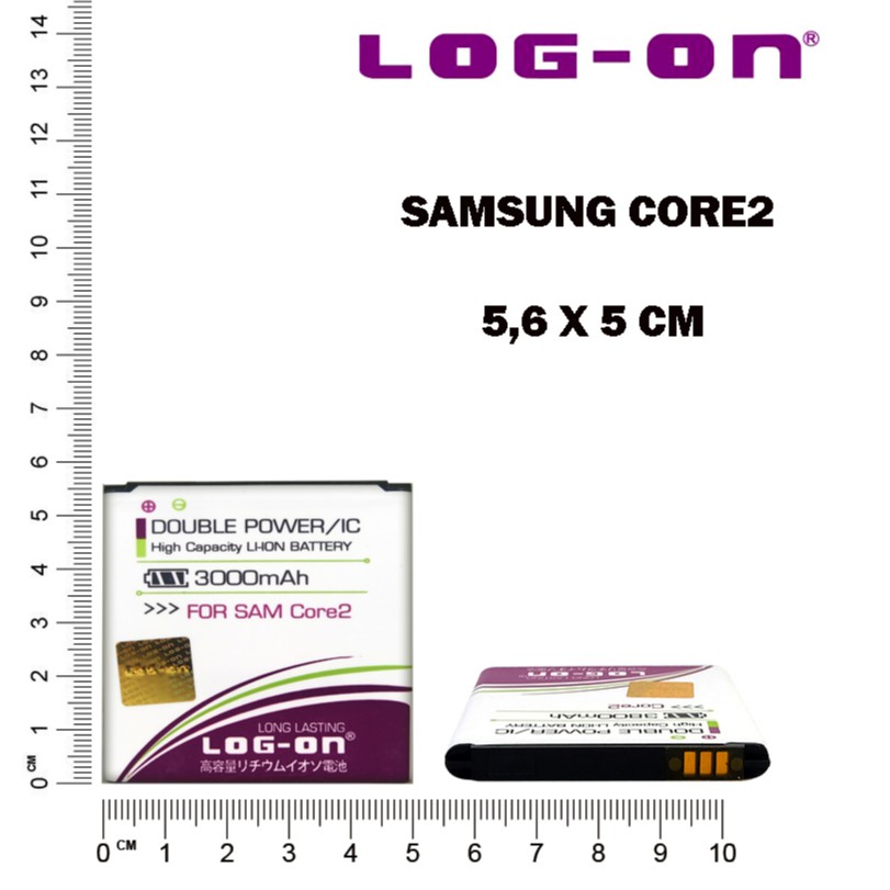 BATERAI LOG-ON SAMSUNG CORE 2 G355H / Win i8550 i8552 / Beam i8530 DOUBLE POWER BATTERY LOGON BATRE