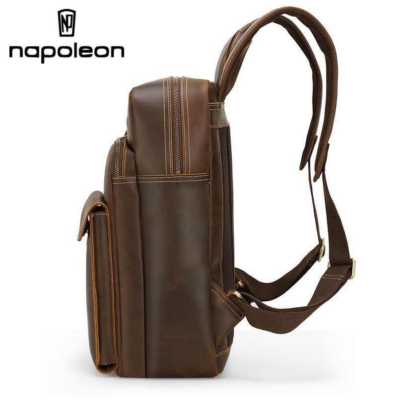 Tas Ransel Pria Kulit Asli Crazy Horse Leather - ANTONIO by Napoleon