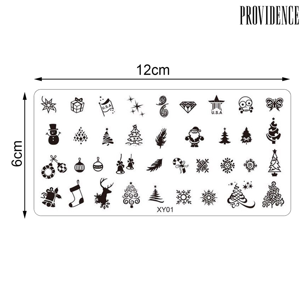 Providence Plat Stempel Kuku Diy Tema Natal Bahan Stainless Steel Untuk Nail Art / Manicure