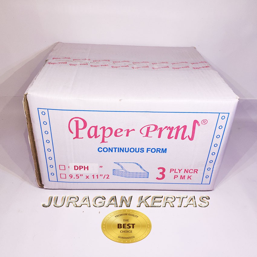 

CONTINUOUS FORM 9.5/2 X 11/2 3PLY PAPERPRYNS WARTEL - BAGI 4