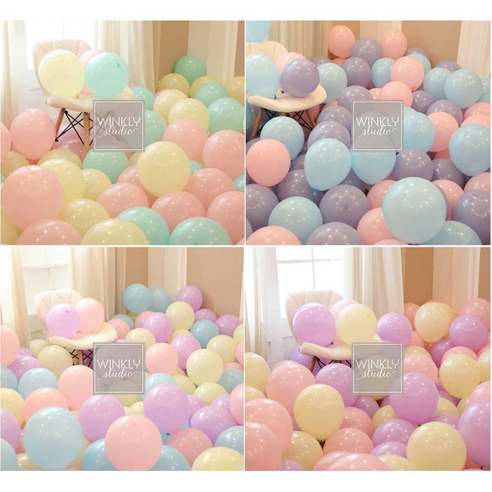 Balon Macaron 12 inch / Balon Latex Pastel / Macaroon Balloon ECER SATUAN