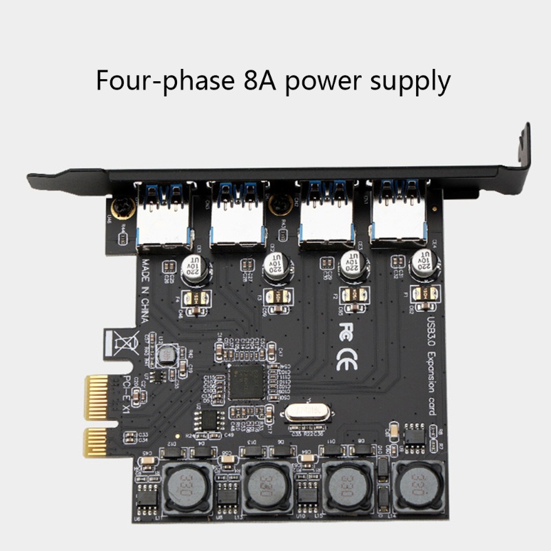 Btsg 4port USB 3.0 PCIE HUB PCI-E Kartu Ekspanding Adapter Controller Extender Cards