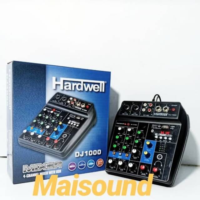 MIXER AUDIO HARDWELL DJ1000 4 CHANNEL MIXER HARDWELL DJ 1000 ORIGINAL BLUETOOTH
