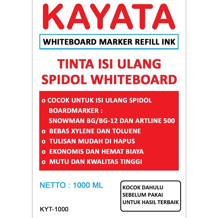 

(PROMO LB779) Tinta spidol whiteboard refill Kayata murah dan berkualitas 1000 ML Tinta isi ulang spidol ⋆