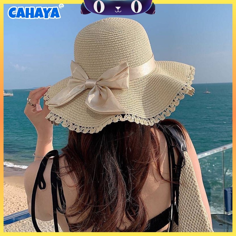 CAHAYA Topi Pantai Wanita Pelindung UV - Summerhat Pantai Import T104