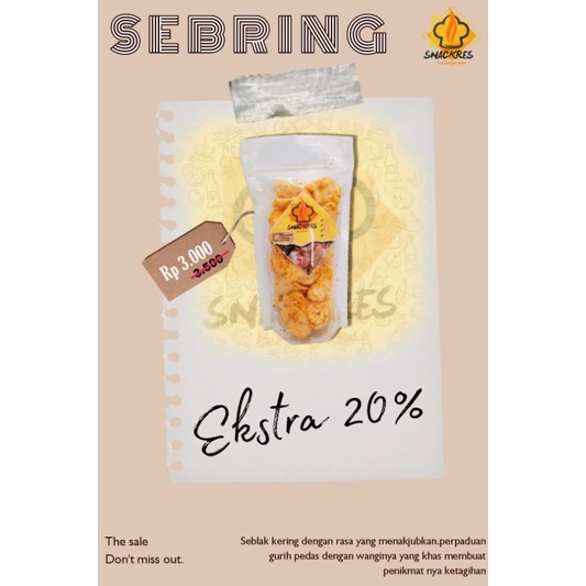 

SEBRING (seblak kering)|cemilan | Pedas | Gurih | Murah