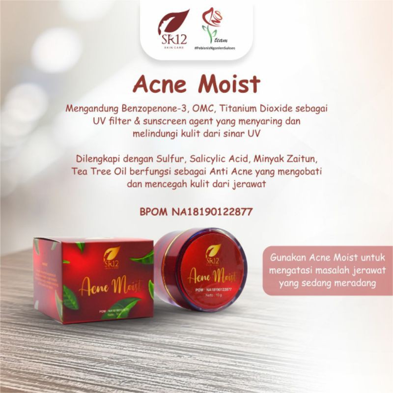 TERLARIS!!! Obat jerawat Acne moist  SR12 krim jerawat herbal bpom aman-4