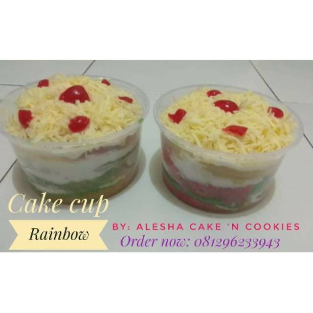 

Rainbow cake cup brownies