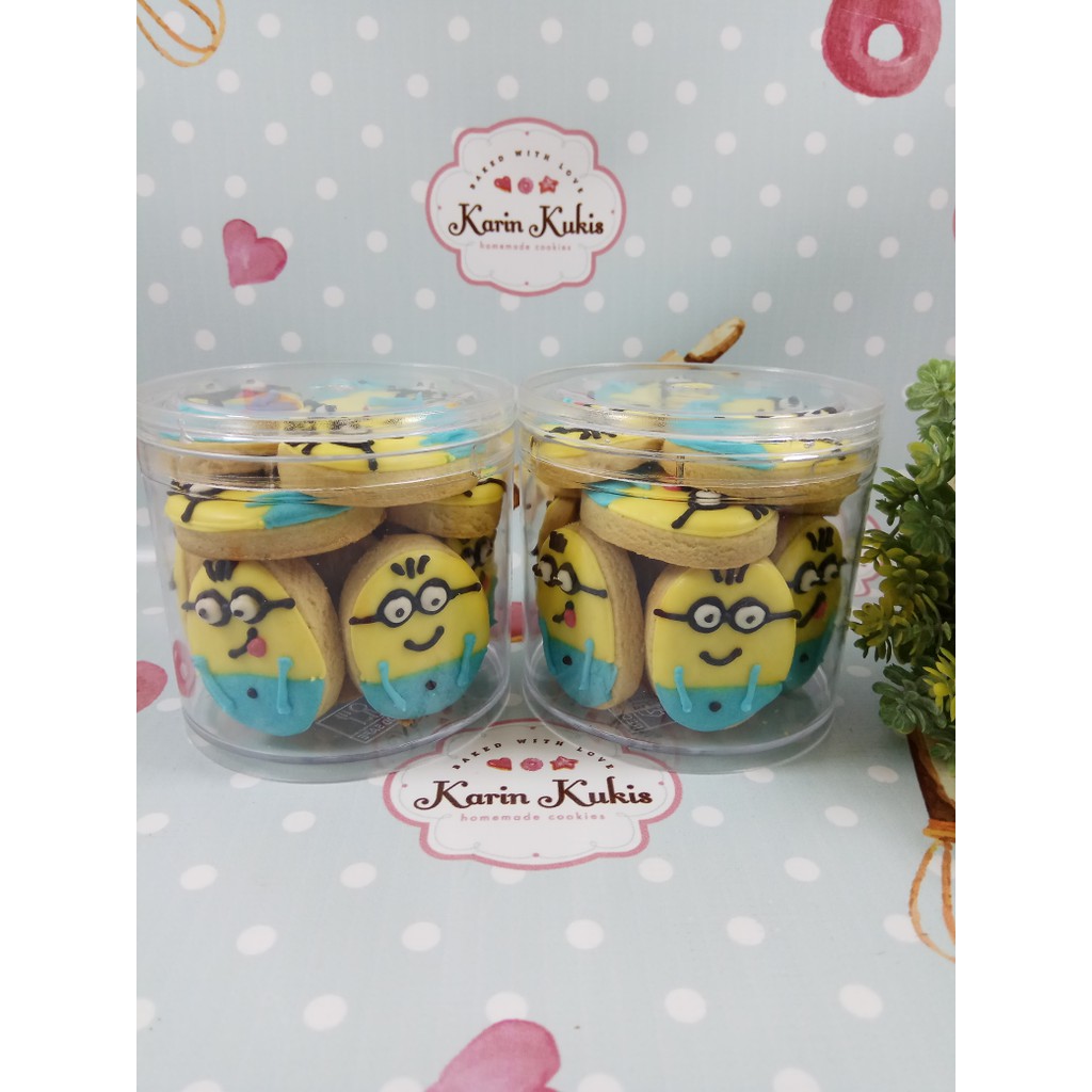 

Kukis Hias, Kukis Karakter, Fancy Cookies, Hampers Minion 250 gr