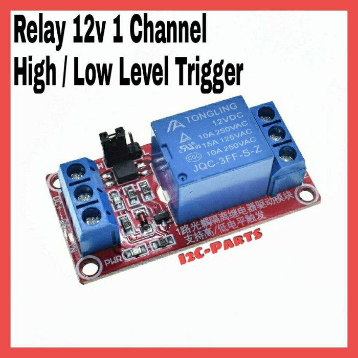 Relay 12V 1 Channel Module High / Low Level Trigger Opto Isolation 1ch