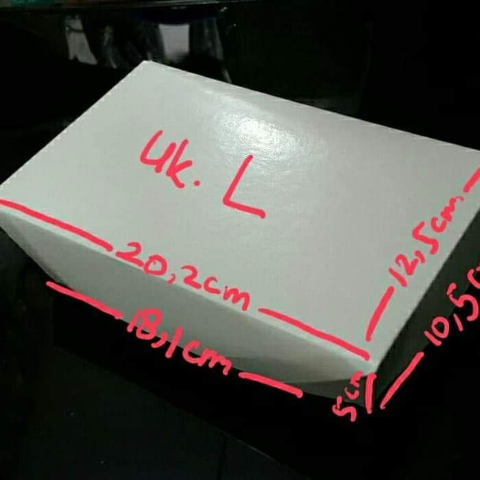 

s7wta Paper Lunch Box Uk L / Take Away Box Kotak Dus Makanan Nasi Kertas S10D4R