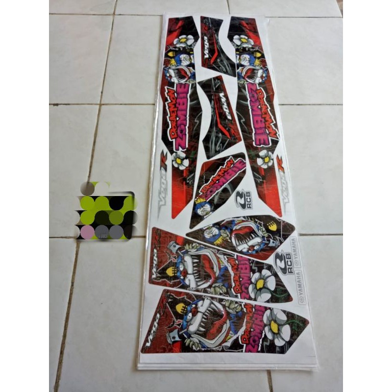 Striping Sticker Motor Variasi Yamaha Vega R Lama New DORAEMON ZOMBIE