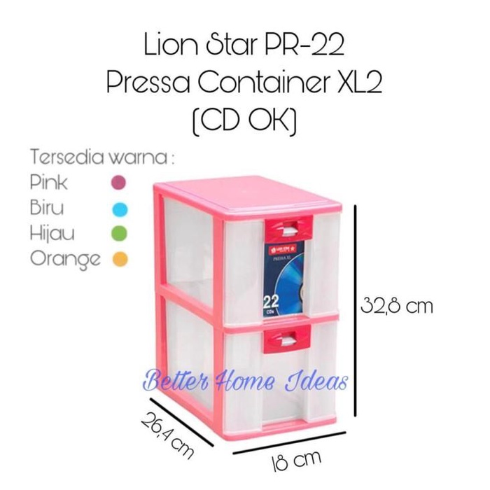 Laci | Laci Plastik 2 Susun - Lion Star Pr-22 Pressa Container Xl2 - Ori