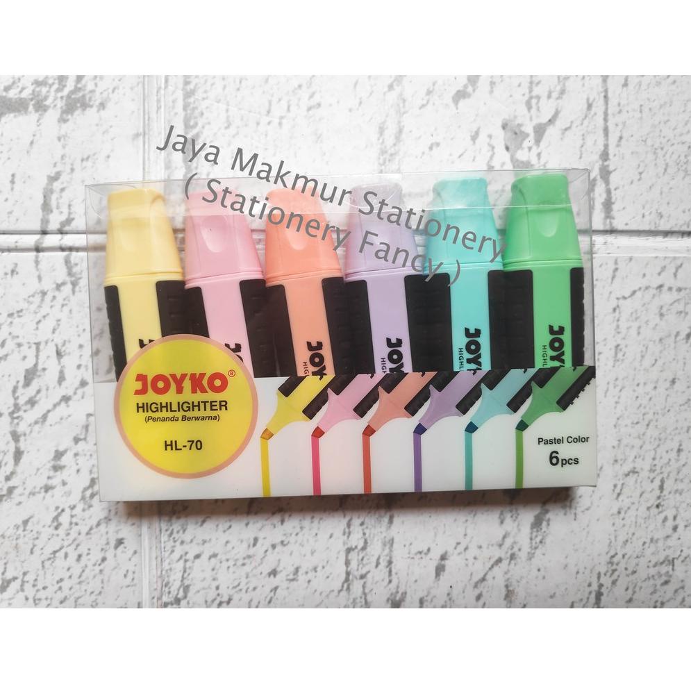 

Nikmati⭐ Highlighter Penanda Bewarna Joyko set 6 warna pastel HL-70 [makassi.]⭐