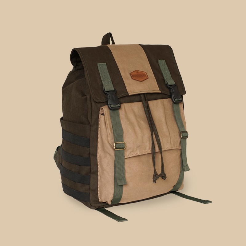 DIVINCES Backpack CIRCLE - Tas Ransel Laptop Kanvas BerGARANSI Pria Wanita Kuliah Kerja Sekolah