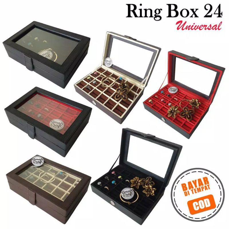 kotak Penyimpanan Cincin AKIK / Box Tempat Cincin Universal Full Color